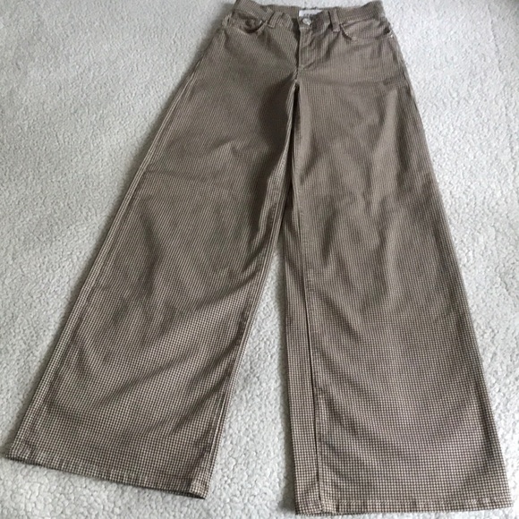 Frame Denim Brown Houndstooth Flare Jeans - Picture 5 of 16